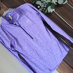 Light purple heather front quarter zip under armour top. Lightweight! Size small